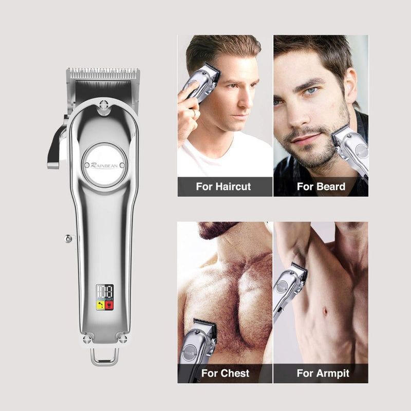 Men Hair Trimmer 3 in 1 IPX7 Waterproof Beard Trimmer Grooming Kit Cordless Hair Clipper