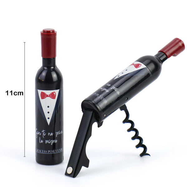 12-42 pcs/lot of Corkscrew and Bottle Opener with Tuxedo Label, Option Box, Non-customisable and Editable Sticker, Wedding Guest Details, Guest Gift Opener, Gift Store