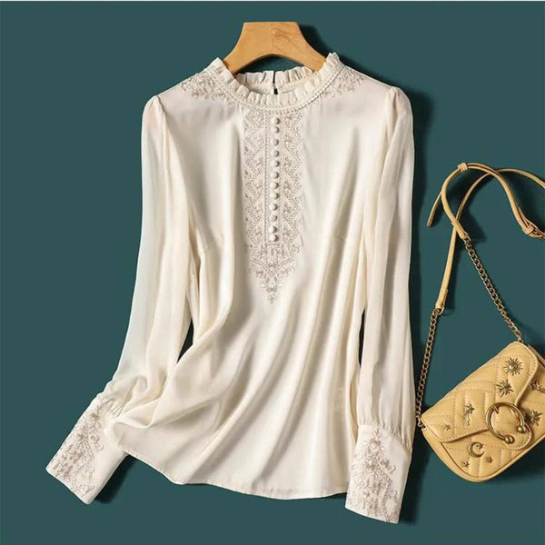 Stylish Women's Blouse for a Chic Look Fashion Luxury Women's Tops with Graceful Design Spring Summer