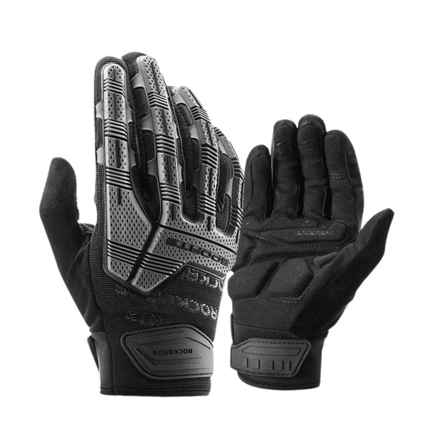 ROCKBROS Tactical Gloves SBR Thickened Pad Cycling Gloves Shockproof Breathable GEL Bike Gloves Winter Warmer Full Finger Sport