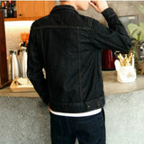 New Fashion Denim Jacket Men's Single Breasted Denim Jacket Men's Stand Collar Bomber Jacket and Coat Large Size M-4XL