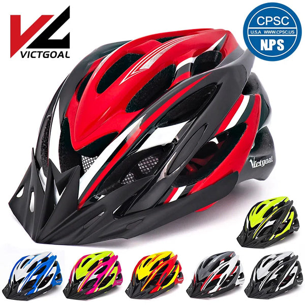 VICTGOAL Bike Helmet LED Lights Visors for Men Women Breathable Ultralight Sport Cycling Helmet MTB Mountain Road Bicycle Helmet