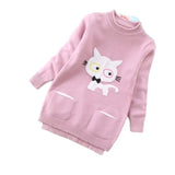 2024 New Big Girls Sweaters 6-14 Years Children Clothing Girls Sweaters 88215 Knit Sweaters