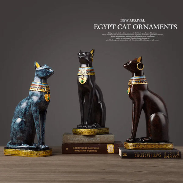 Egyptian Cat Resin Craft Vintage Home Decor Modern Vintage Baster Goddess God Pharaoh Figurine Statue for Table Ornaments Gift