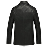 Leather Jacket Men Soft PU Leather Jacket Male Business Casual Coats