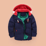 Children's Down Coat Winter Teenage Baby Boys Girls Cotton-padded Parka & Coats Thicken Warm Long Jackets Toddler Kids Outerwear