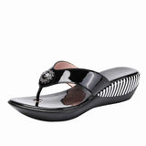 GKTINOO 2024 Summer Platform Flip Flops Fashion Beach Shoes Woman Anti-slip Genuine Leather Sandals Women Slippers Shoe