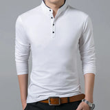 High Quality Men Polo Shirt Mens Long Sleeve Solid Polo Shirts