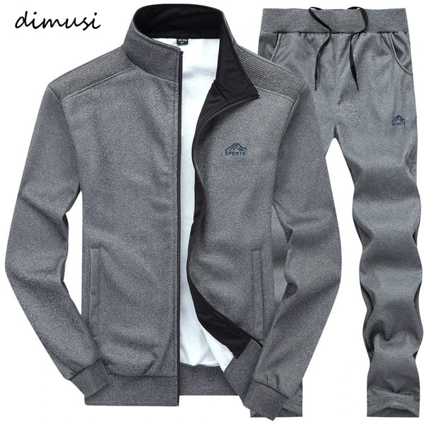 DIMUSI Men Sets Fashion Autumn Spring Sporting Suit Sweatshirt +Sweatpants Mens Clothing 2 Pieces Sets Slim Tracksuit Hoodies