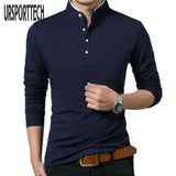 High Quality Men Polo Shirt Mens Long Sleeve Solid Polo Shirts