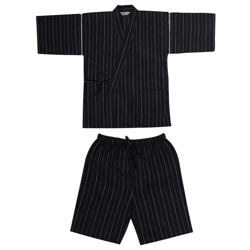 Summer 95% Cotton Japan Style Kimono Pajamas Sets for Men Male Short Sleeve Sleep Lounge Sleepwear Man Kimono Yukata A52511