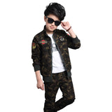 Male Child Clothing Autumn Set Camouflage Cotton 100% Sports Sets Child Spring Boy Long-sleeve + Pants 2pcs