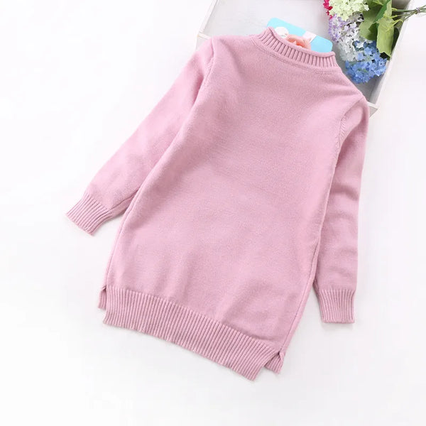 2024 New Big Girls Sweaters 6-14 Years Children Clothing Girls Sweaters 88215 Knit Sweaters