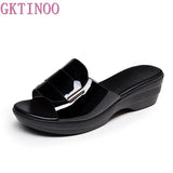 GKTINOO Women's Slippers Sandals 2024 Summer 4.5cm High Heels Women Shoes Woman Slippers Summer Sandals Casual Shoes