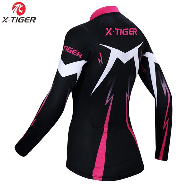 X-Tiger Anti-UV Women Cycling Jersey Long Sleeve Autumn Women MTB Bike Clothes Wear Cycling Bicycle Clothing Ropa Ciclismo