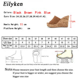 Eilyken 2024 New Summer Casual Cozy Platform Wedges Heels Slippers Ladies Fashion Open Toe Roman Women's Sandals Shoe Size 36-43