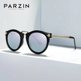 PARZIN Sunglasses Women Retro Round Sun Glasses Female Anti-UV400 Party Polarized Glasses With Original Case Gafas De Sol 9231