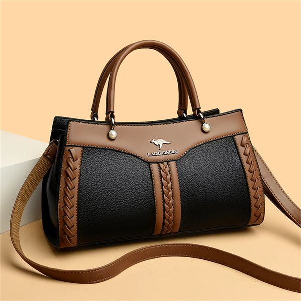 Luxury Designer Multi Layered Women's Handbag 2024 Trendy High Quality Soft Leather Messenger Bag Women's Shoulder Crossbody Bag