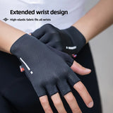 SANTIC Men's Cycling Glove Porous Breathable Bike Fingerless Gloves High-elastic Cushioning Sports Gloves Bicycle Accessories