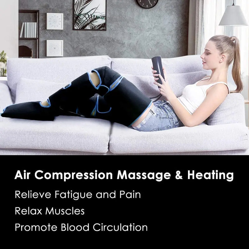 New 360° Foot Air Pressure Leg Massager Promotes Blood Circulation, Body Massager, Muscle Relaxation, Lymphatic Drainage Device