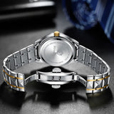 Couple Watch 2024 New Rhombus Design Quartz Wristwatch for Men Women Automatic Date Week Stainless Steel Lover's Watch Gifts