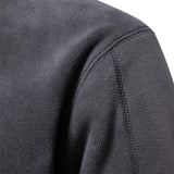 Men's Windbreaker Jackets For Men Fall Winter Warm Fleece Tops Men Sweatshirts Casual Pullover Fashion Solid Color Sweatshirt