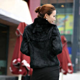 Luxury Hot Sale Winter Women Real Rabbit Fur Coat Natural Warm Rabbit Fur Jacket Lady Fashion 100% Genuine Real Rabbit Outerwear