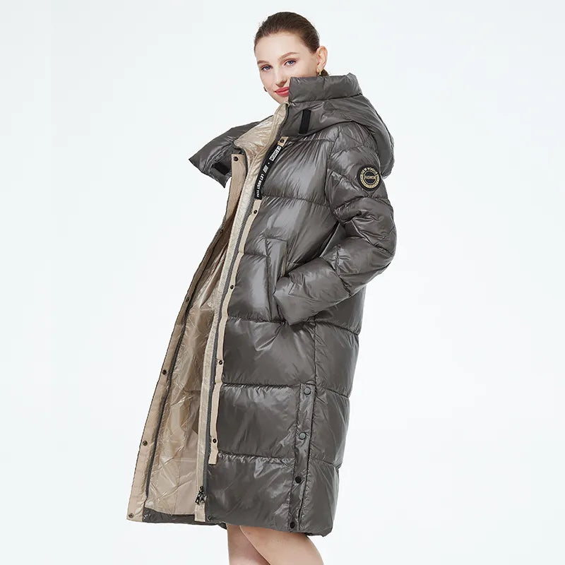 ICEbear Winter Fashionable Jacket Women's Hooded Warm Parkas Puffer Jackets Hight Quality Female Quilted Coat  GWD20155D