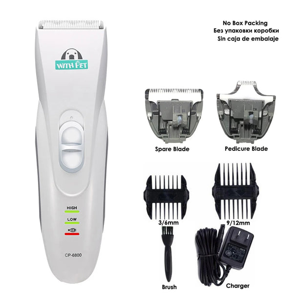 CP6800 Dog Hair Trimmer Professional Electric Pet Hair Clipper Rechargeable Shaver Cat Grooming Machine Styling Carved Cutter