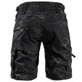 Mens Camouflage Tactical Cargo Shorts Summer Training Waterproof Wear-resistant Pants Multi Pocket Outdoor Combat Shorts Thin