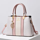 2024 Spring and Summer New Fashion Handbag Middle-aged Large-capacity Colour Matching Single Shoulder Messenger Bag Tide