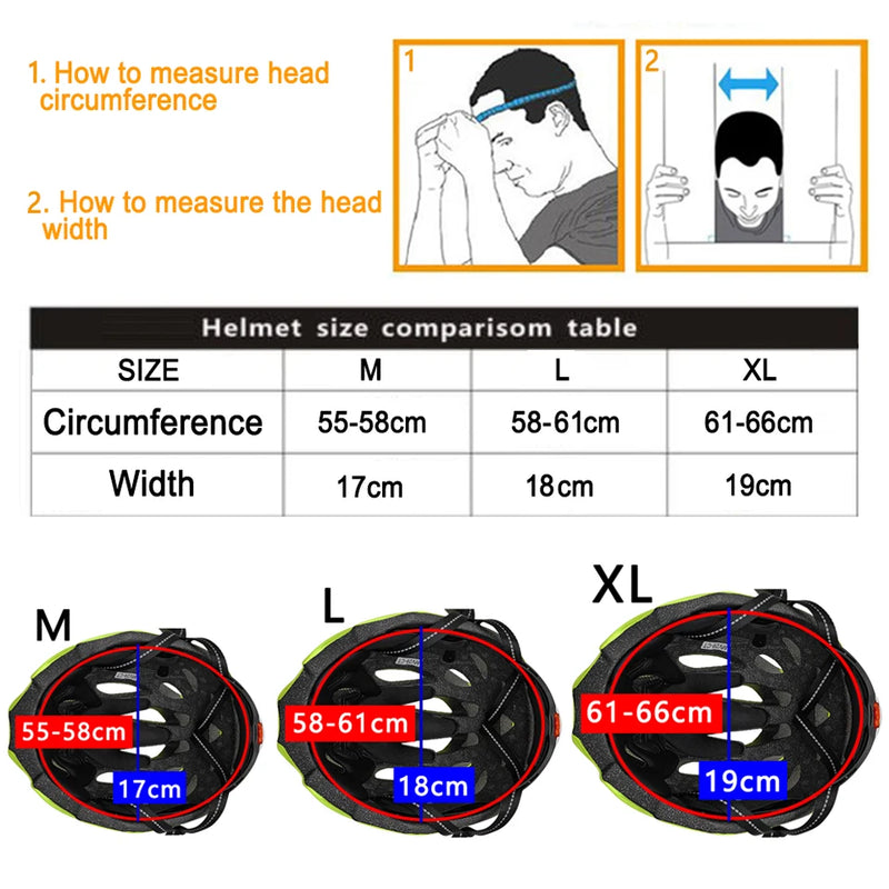 LOCLE Magnetic Goggles Cycling Helmet Men Women Bicycle Helmet Lenses MTB Bike Helmet Road Mountain Helmet Removable Sunvisor