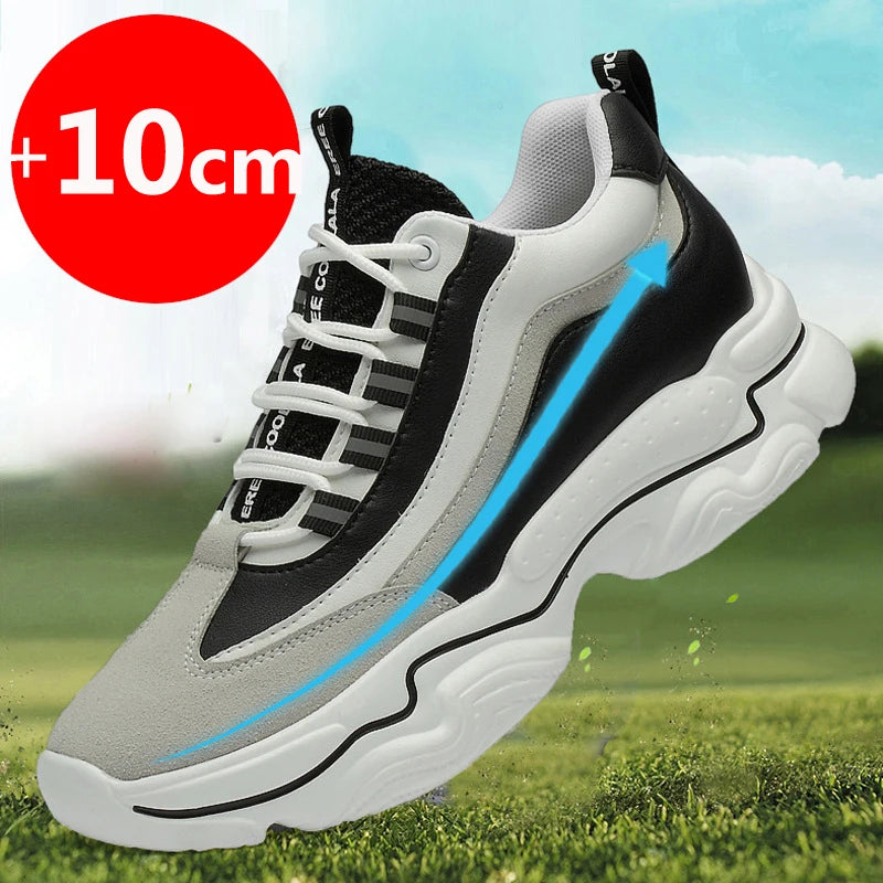 2024 Men Elevator Shoes Heightening Shoes Height Increased 10cm Shoes Insoles 8CM Man Sport Height Increasing Shoes Men