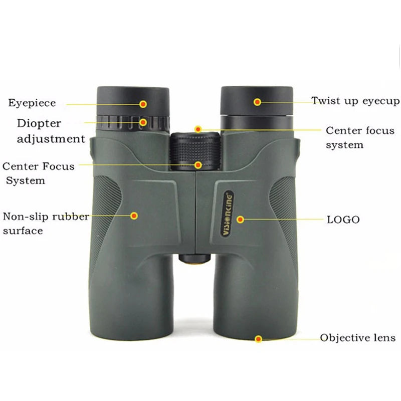 Visionking Long Range 10x42 Hunting Camping Binoculars BAK-4 FMC Waterproof Powerful Telescope Prismaticos De Caza Binocular