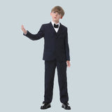 Nimble Spring Autumn Formal Boys Suits for Weddings Children Party Host Costume 3Pcs Blue Blazer Vest Pants Wholesale Clothing