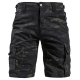 Mens Camouflage Tactical Cargo Shorts Summer Training Waterproof Wear-resistant Pants Multi Pocket Outdoor Combat Shorts Thin