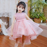 Christmas Carnival Ball Fluffy Birthday Party Dresses for Girls New Girl Embroidery Sequins 3-12 Year Old Girl Princess Dress