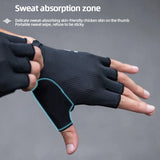 SANTIC Men's Cycling Glove Porous Breathable Bike Fingerless Gloves High-elastic Cushioning Sports Gloves Bicycle Accessories