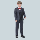 Nimble Spring Autumn Formal Boy Suit for Weddings Children Party Host Costume Wholesale Clothing 3Pcs/Set Blazer Vest Pants