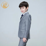 Nimble Spring Autumn Formal Boy Suit for Weddings Children Party Host Costume Wholesale Clothing 3Pcs/Set Blazer Vest Pants