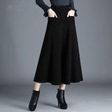 Women's Clothing Olid Colour Patchwork Pocket Temperament Office Lady Simplicity Casual Korean Fashion Loose Wide Leg Pants