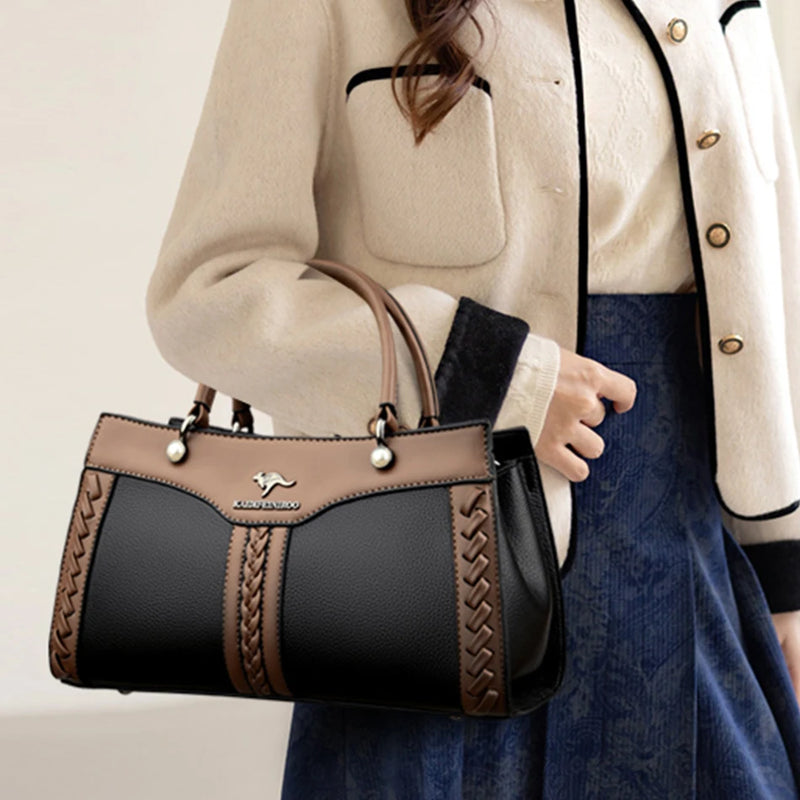 Luxury Designer Multi Layered Women's Handbag 2024 Trendy High Quality Soft Leather Messenger Bag Women's Shoulder Crossbody Bag