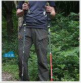 Carbon Fiber Folding Walking Stick 5 sections Adjustable Lightweight Mountain-climbing Crutch Outdoor Hiking