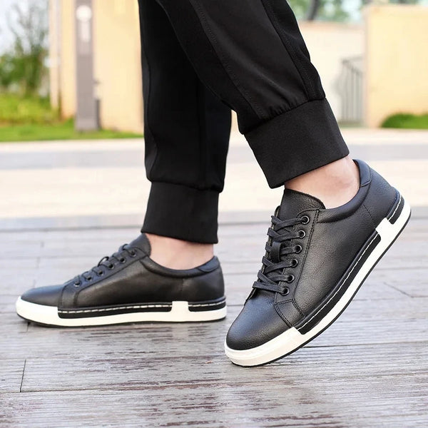 2024 Fashion Sneakers Mens Casual Shoes Flat Soft Brand Male Footwear Classic Black Brown Plus Size 45