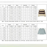 OUYANG&IVAN Bp2024 Autumn/winter Wool Sweater for Boys Striped Crew Neck Long Sleeve Pullover Sweater Kid Cardigan