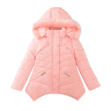 2024 New Winter Jackets For Girls Coat Fashion Long Style Hooded Outerwear Thicken Warm Children's Clothing