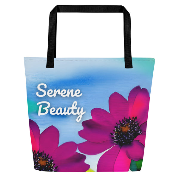 All-Over Print Large Tote Bag - Serene Beauty (POD-B)