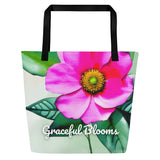 All-Over Print Large Tote Bag - Graceful Bloom (POD-B)