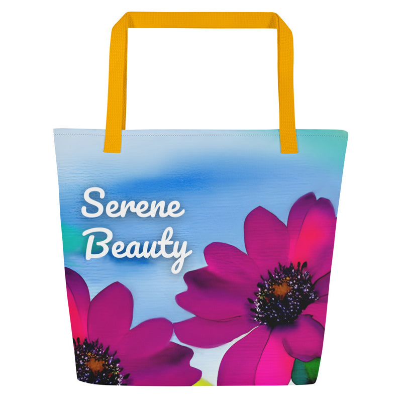 All-Over Print Large Tote Bag - Serene Beauty (POD-B)