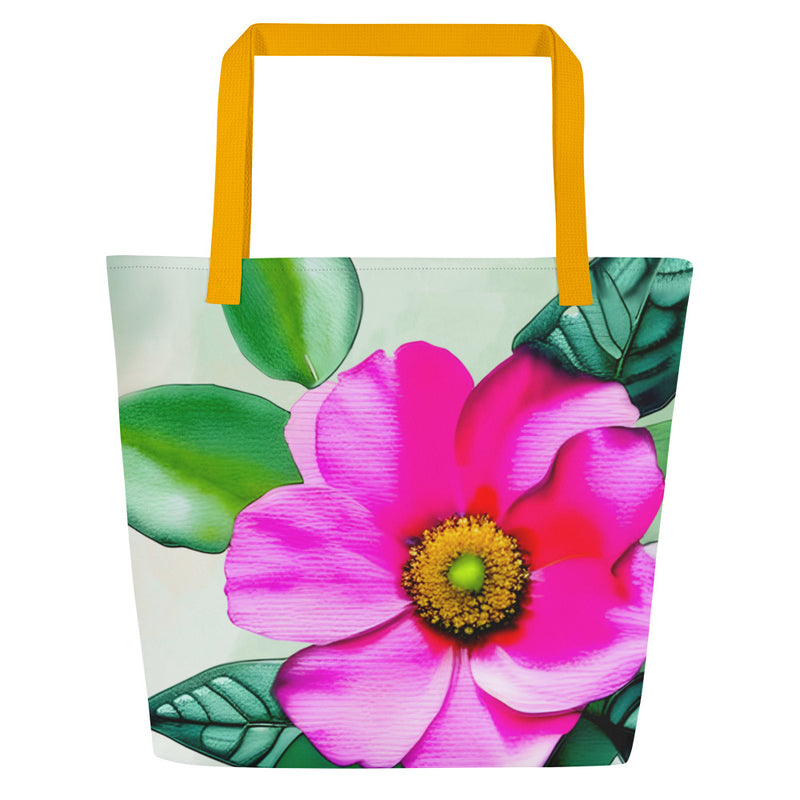 All-Over Print Large Tote Bag - Graceful Bloom (POD-B)